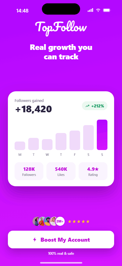 TopFollow campaign growth preview